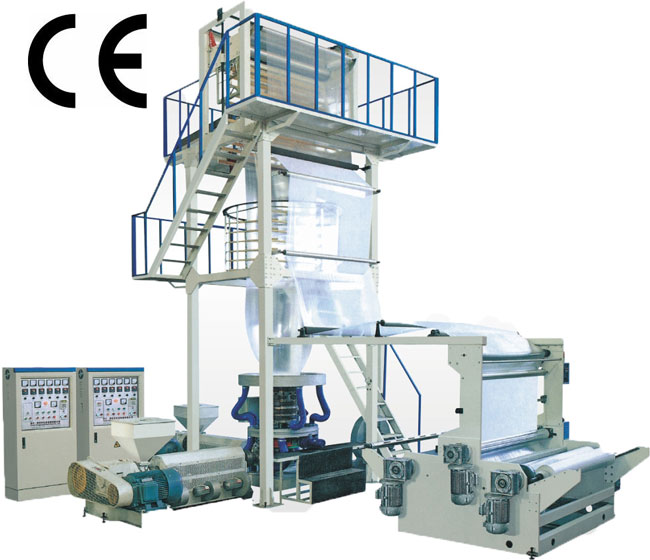 Two layer coextrusion film blowing machine